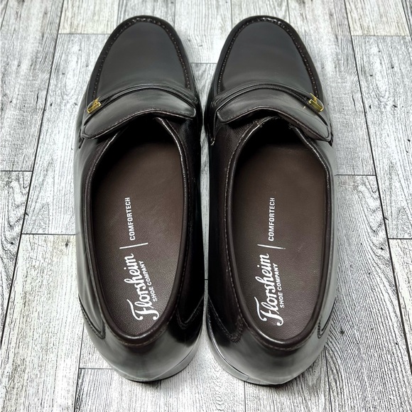 Florsheim Riva Moc Toe Gold Bit Brown Loafer Slip On Dress Shoes 10 3E Wide NWOT - Picture 4 of 8